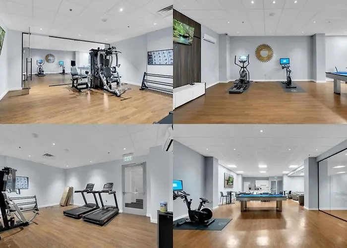 Downtown Executive Sleeps 6 Gym Co-work & Lounge Access *